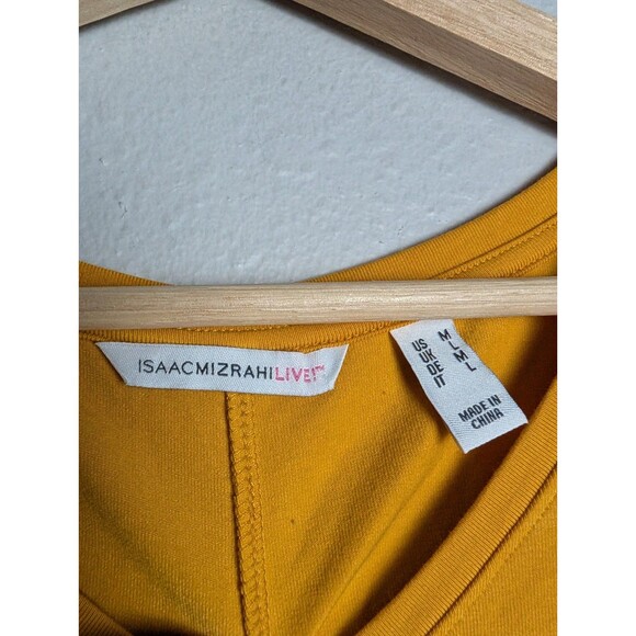 NWOT Isaac Mizrahi Live! V-Neck Knit Top  Chest Pocket Wild Honey Sz M QVC 229 - Picture 3 of 7